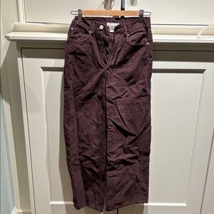BDG Plum Corduroy high waisted Trousers